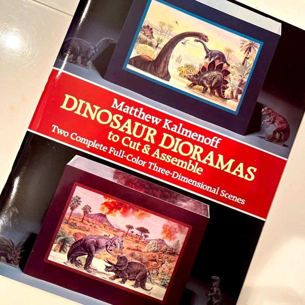 Dinosaur Dioramas to Cut and Assemble (2 Complete‎ 3-D Scenes) (copyright 1983)